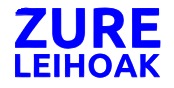 logo zure leiohak azul